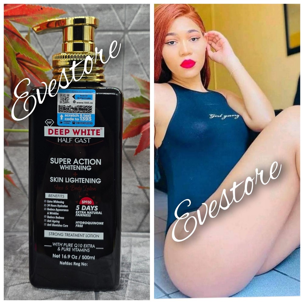 Deep White Half-C face & Body Lotion. Spf 50.  Whitens & Moisturise 👌
