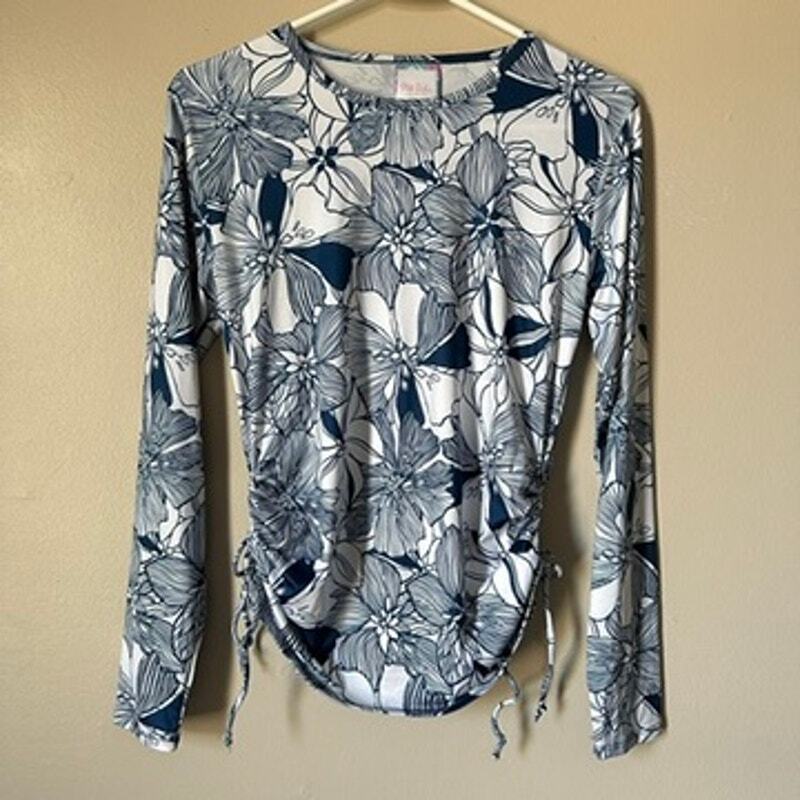 Stella Parker Rashguard Womens SMALL Adjustable Side Tie UPF 30 Sun Protection