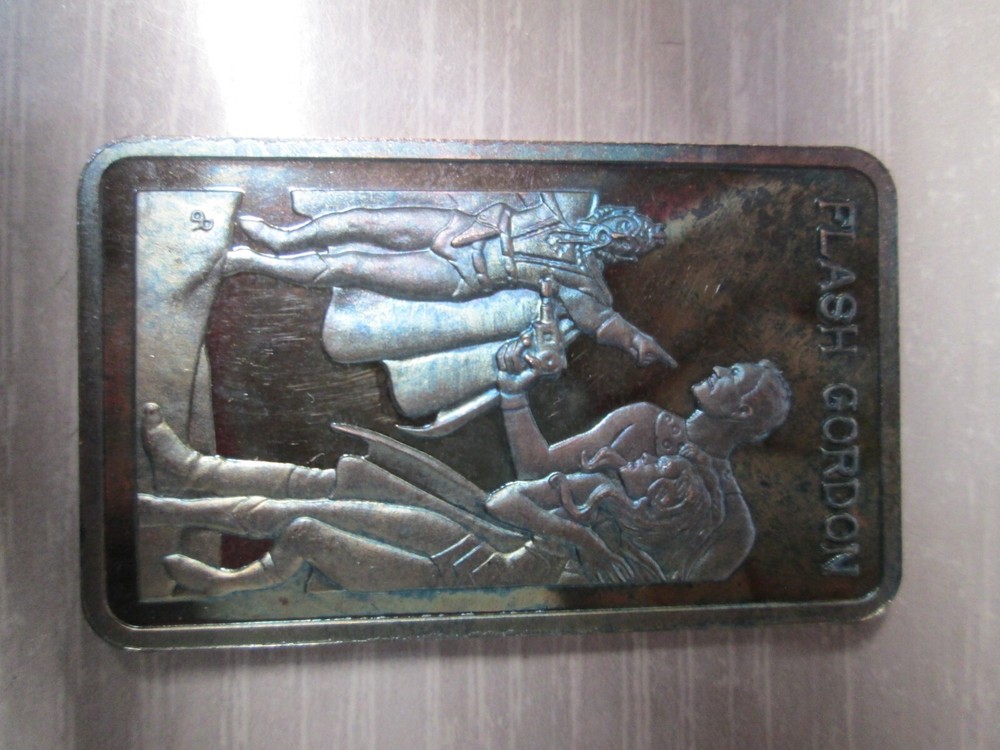 Flash Gordon 1974 Proof .999 Fine Silver 1 Ounce Art Bar