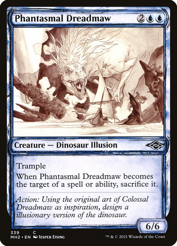 Phantasmal Dreadmaw (339) Sketch Art Modern Horizons 2 MH2 MTG Magic