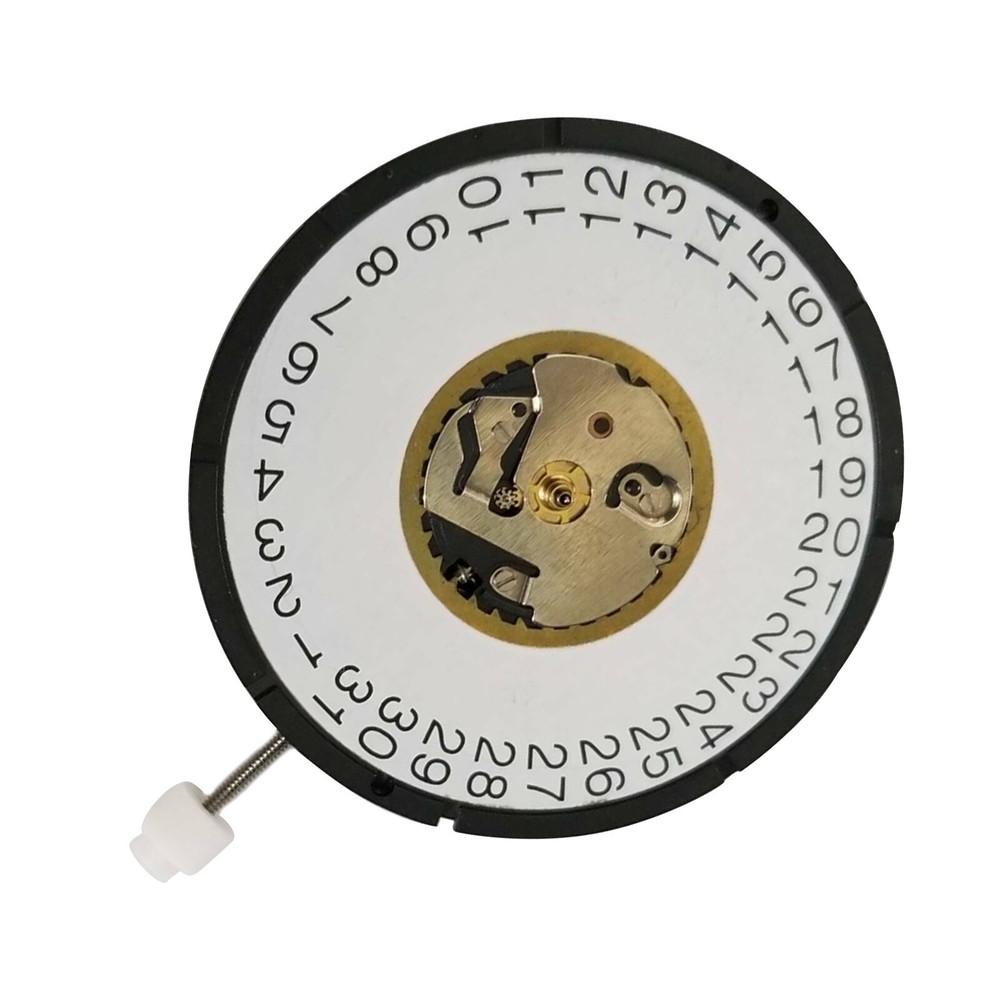 White Dial Quartz Watch Movement Date At 3 Repair Parts For ISA 2334/1035