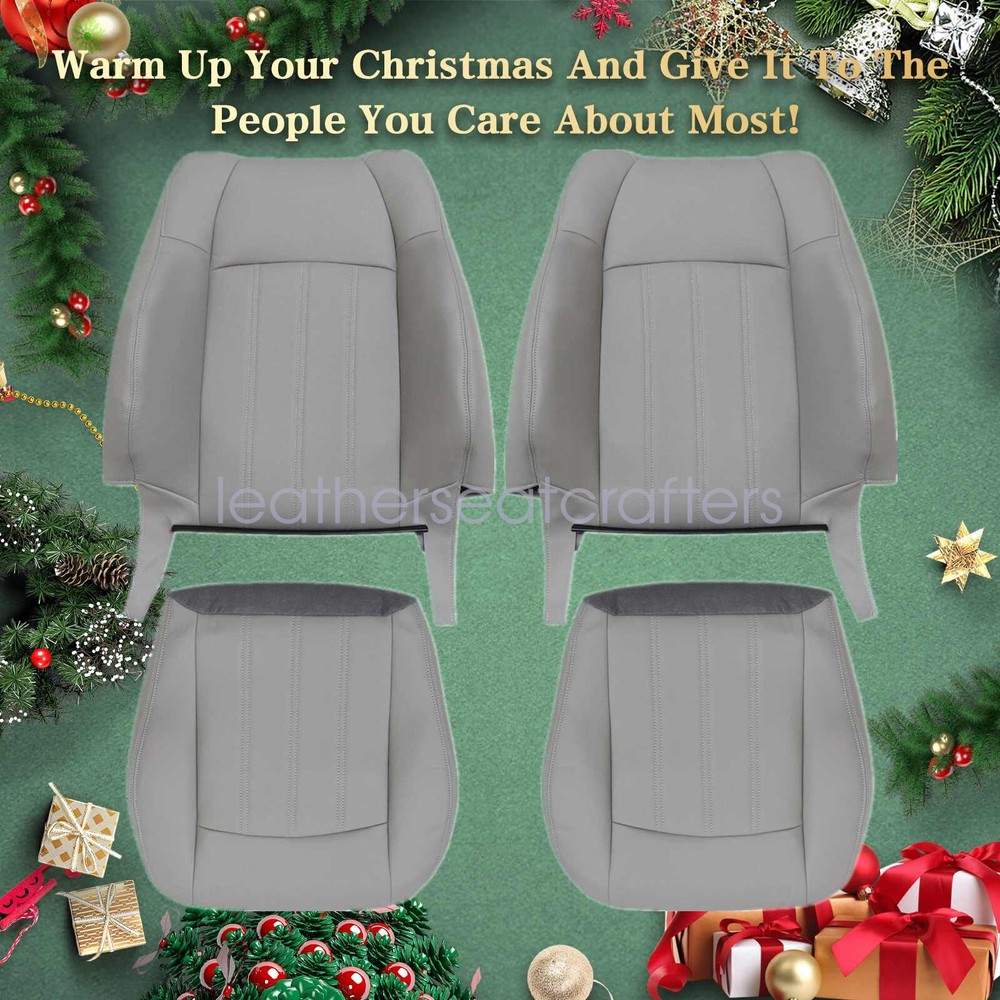Gray FOR 2005-2010 Chrysler 300C Limited Front Top & Bottom Seat Cover - New