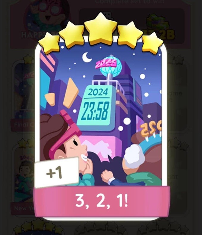 3, 2, 1! Monopoly Go - Sticker - 5Star⭐️