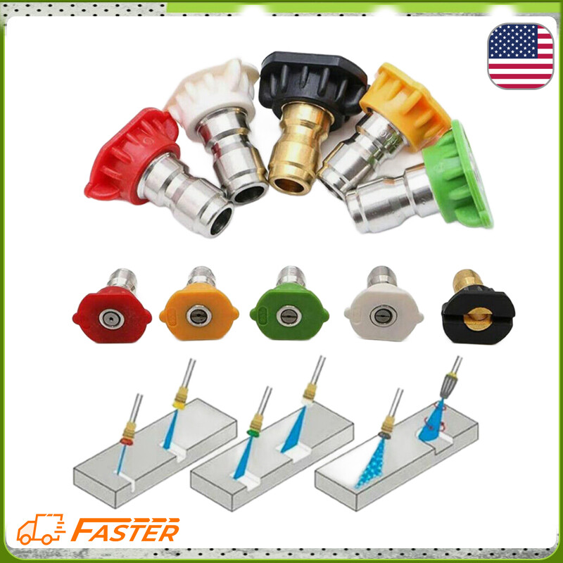 5-Piece High-Power Pressure Washer Nozzle Kit with Quick Connect