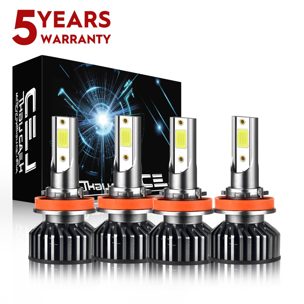 For Chevy Malibu LT LS Sedan 4-Door 2004-2012 COB LED Headlight High Low Bulbs