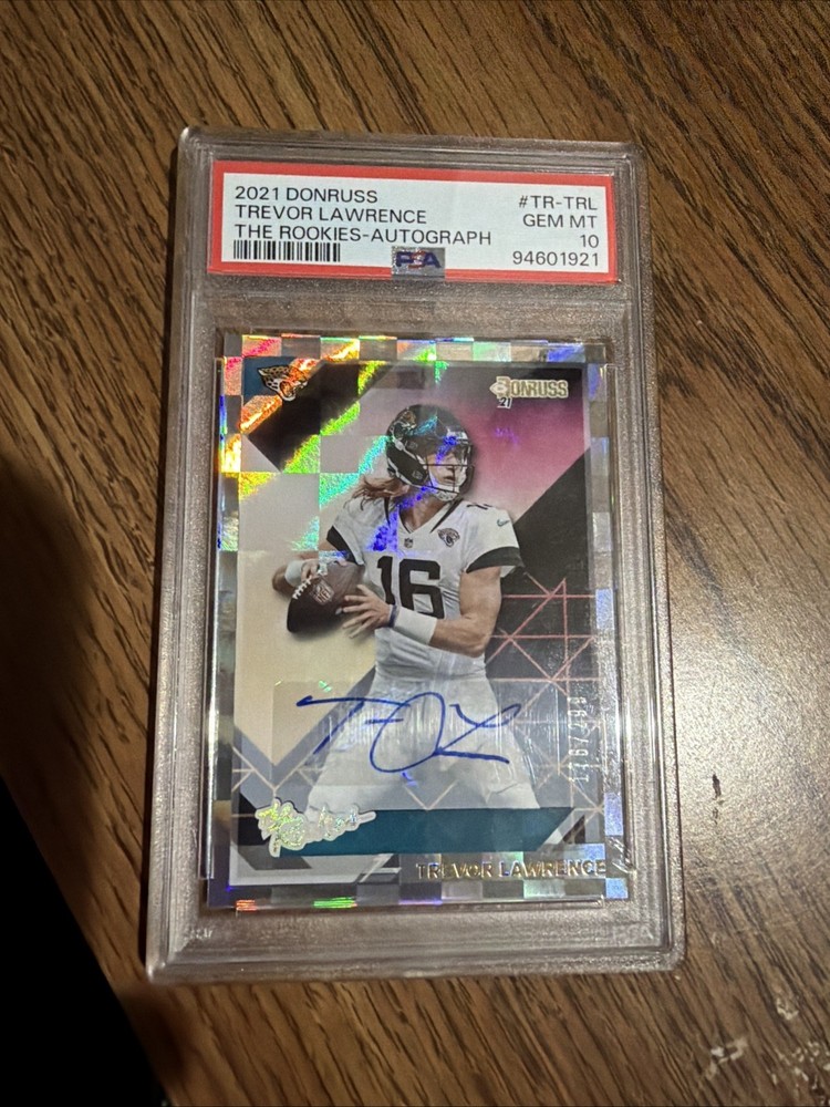 2021 Donruss Trevor Lawrence The Rookies Auto PSA 10 GEM MINT Jaguars RC