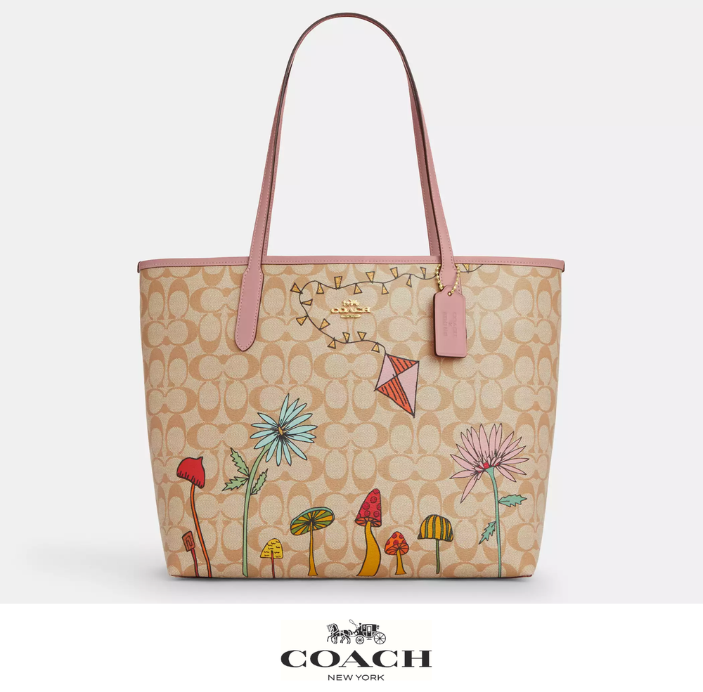 NWT Coach Observed By Us City Tote Bag Signature Canvas CU392