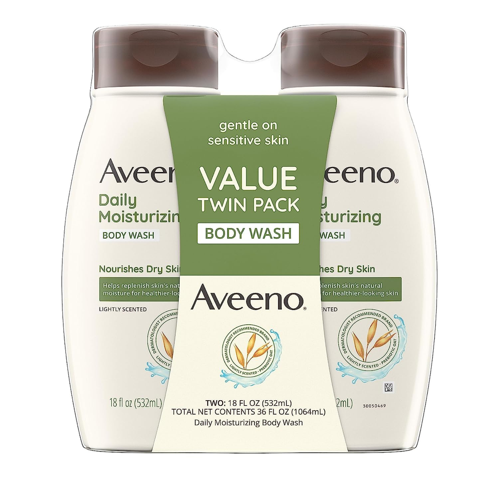 Aveeno Daily Moisturizing Body Wash for Dry Sensitive Skin with Prebiotic Oat