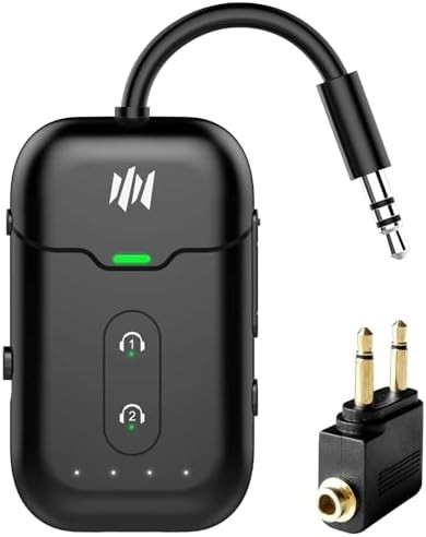 Airplane Bluetooth 5.4 Transmitter Adapter 2-in-1