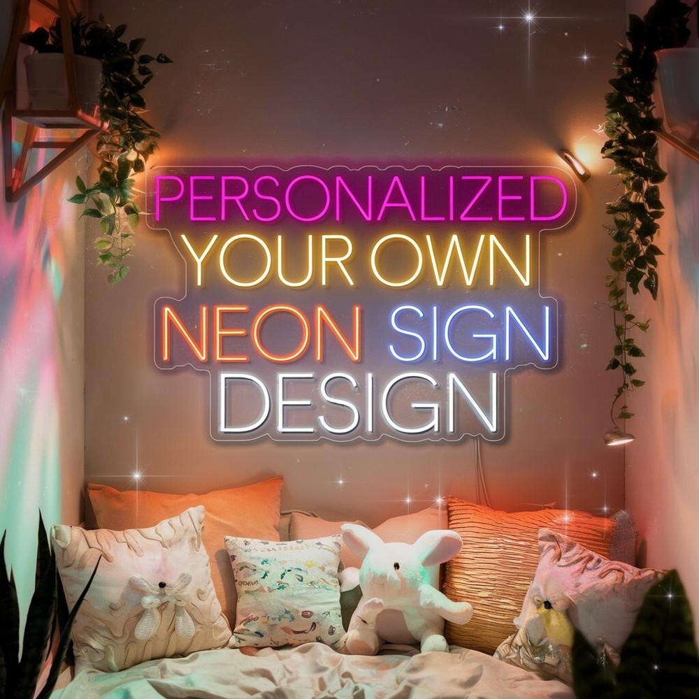 Acrylic Personalized Neon Sign - Custom LED Name Light Wall Decor New year Gift