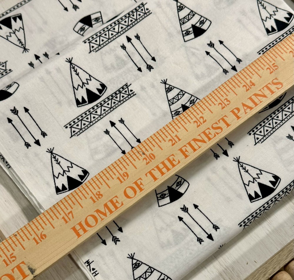 Tribal Black White Cotton Fabric by the Yard Hobby Lobby 2015