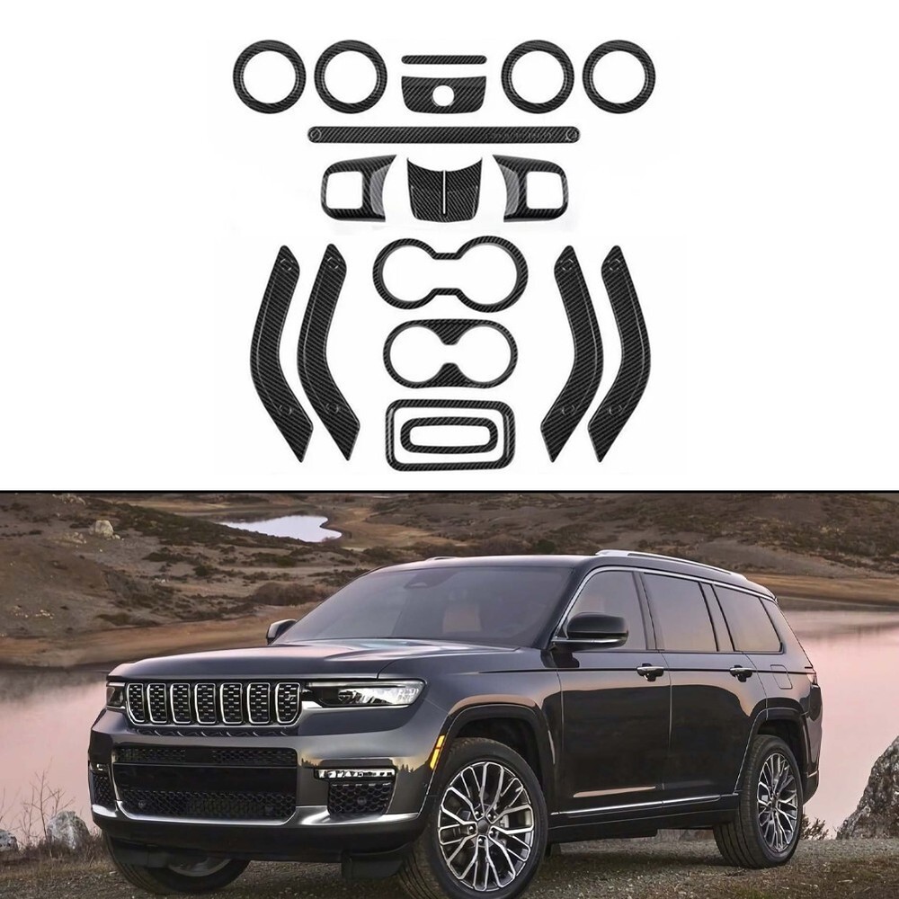 interior upgrades with 18pcs Car Interior Decor Trim Kits for Wrangler JK 1117