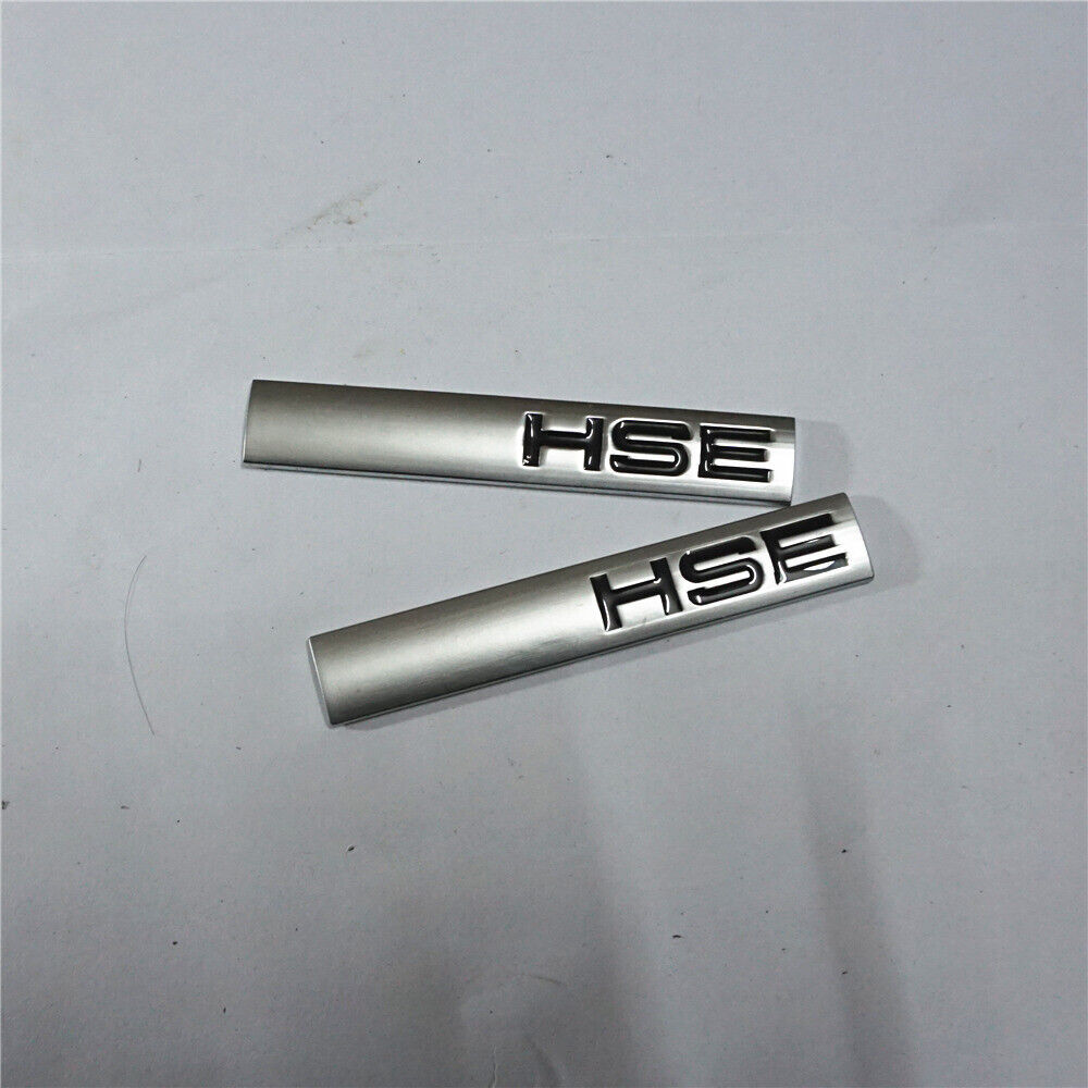 2PCS Silver Matte HSE Metal Badge Sticker for Diesel Luxury SUV 3D Auto Emblem