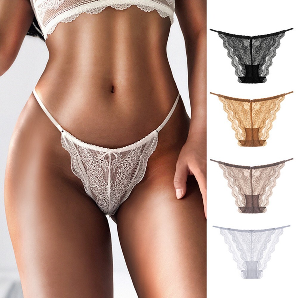 Women Sexy Lace G-string Panty See Though Briefs Panties Underwear Knickers New
