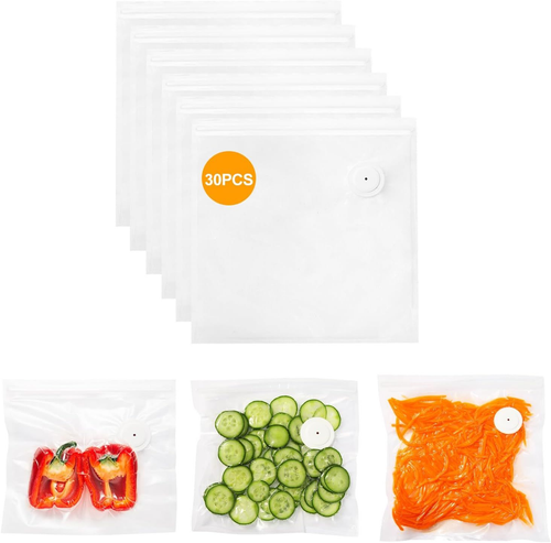 30-Pack Universal Vacuum Sealer Bags for Food Storage