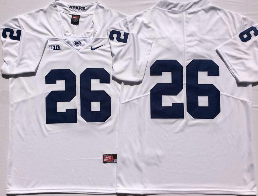 New #26 Saquon Barkley Penn State blue/white Jersey Men’s Size S-3XL