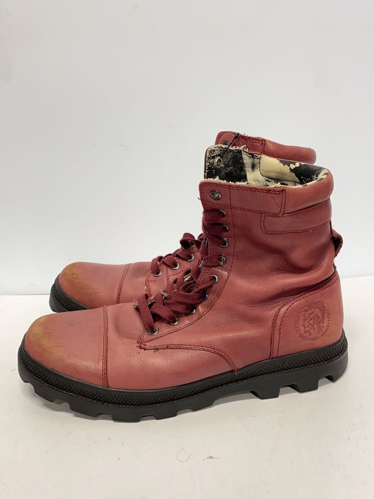 Diesel Lace-Up Boots/28Cm/Bordeaux 858