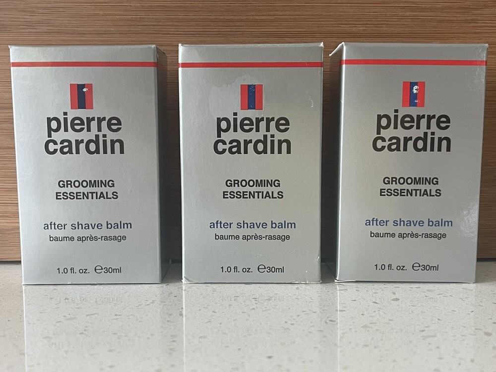 Pierre Cardin After Shave Balm 1 Ounce Bottles- New In Box Set Of 3 Bottles
