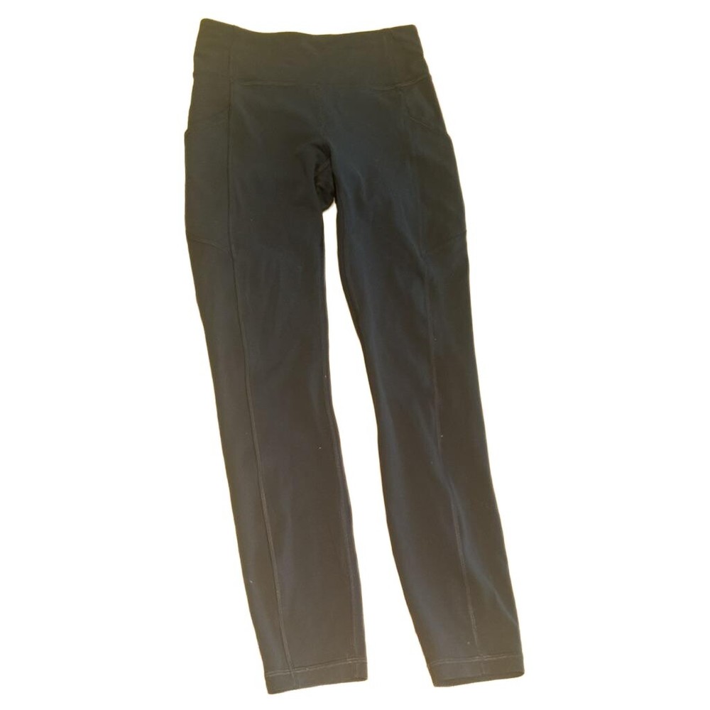 Lululemon Womens Size 2 High-Waisted Grey Black Yoga Leggings Stretch