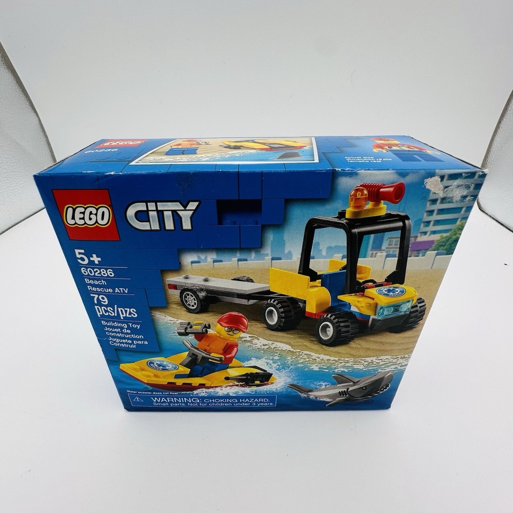 LEGO CITY Beach Rescue ATV Set with 79 Pieces for Kids New Adventure Play