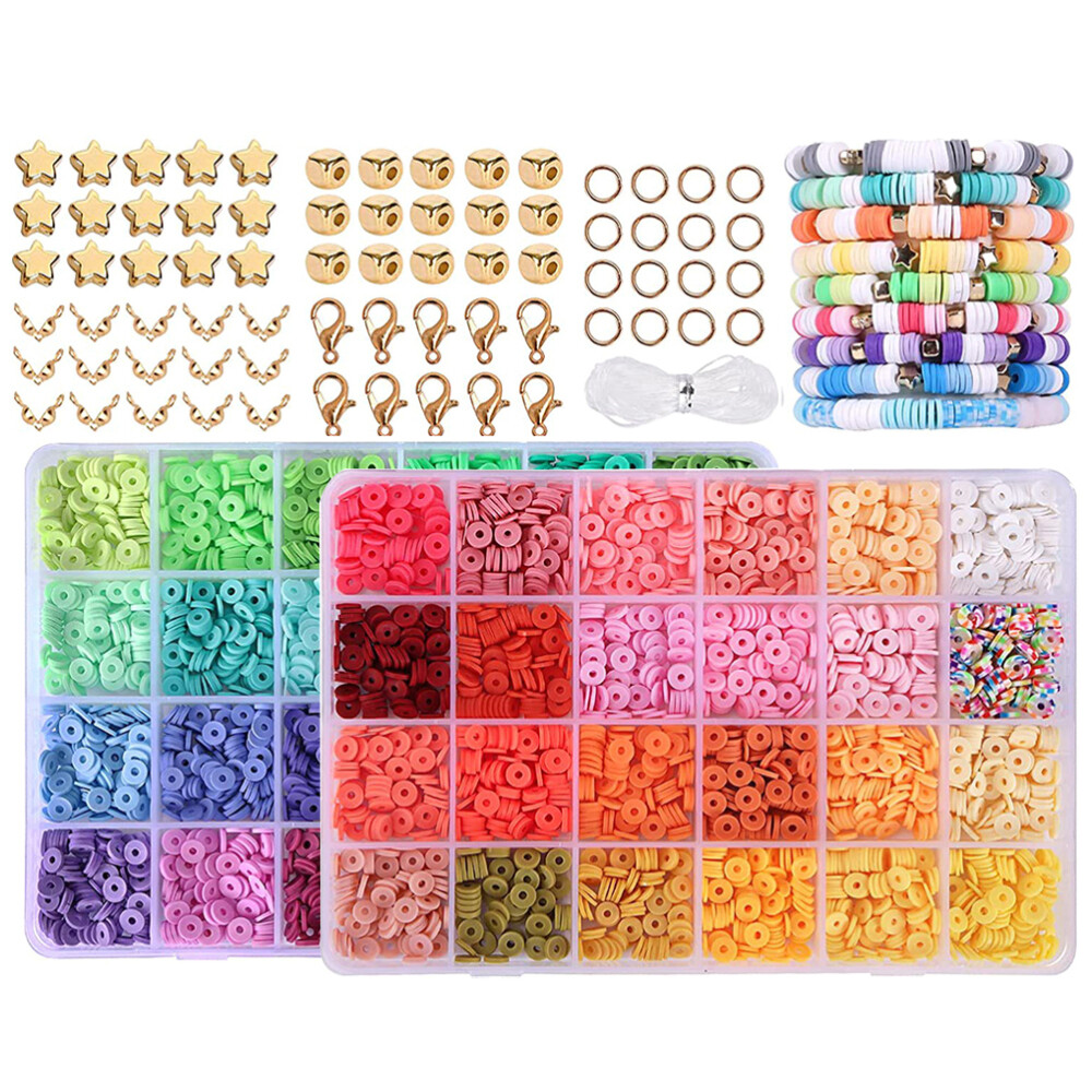 Handmade Necklaces Clay Bead Set Space-saving Craft Kit Colorful Beads