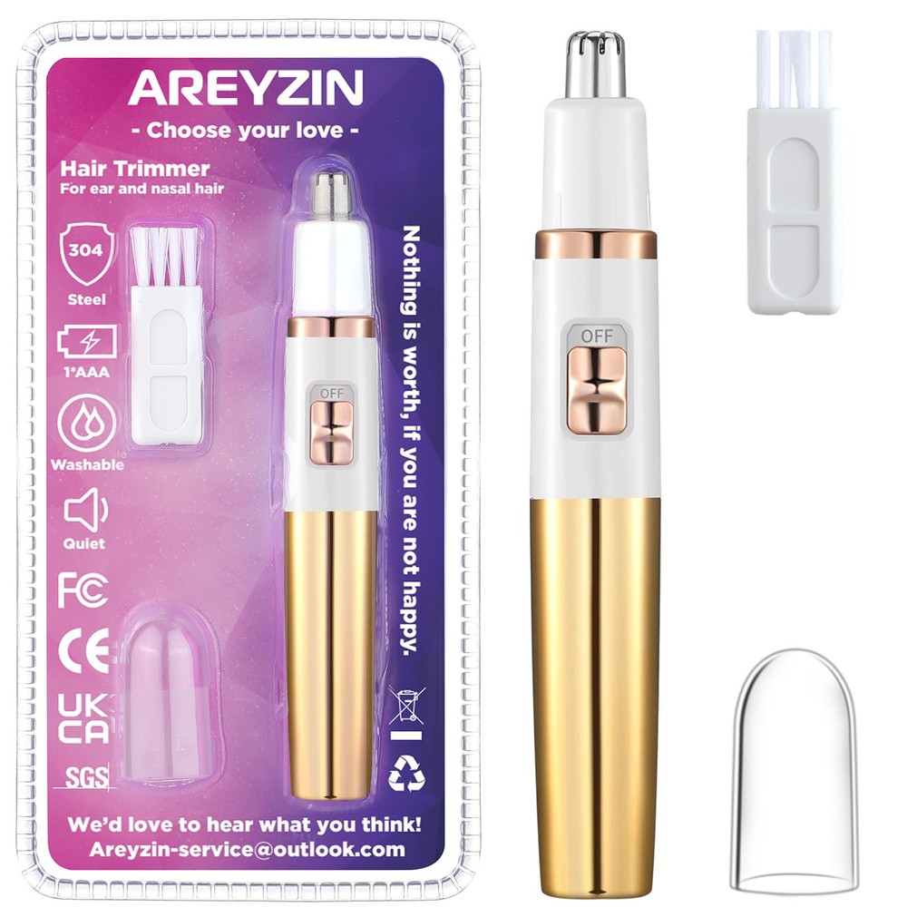 Nose Trimmer for Women Ladies Painless Ear and Nose Hair Trimmer for Men Eyeb...