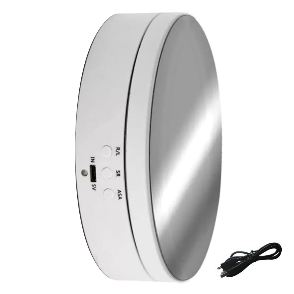 1Pc 4-Angle Electric Rotating Jewelry Display Stand for Photography