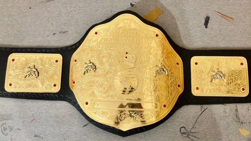 Big Gold World Heavyweight Championship Title Replica Belt 2MM &4MM Brass Plated