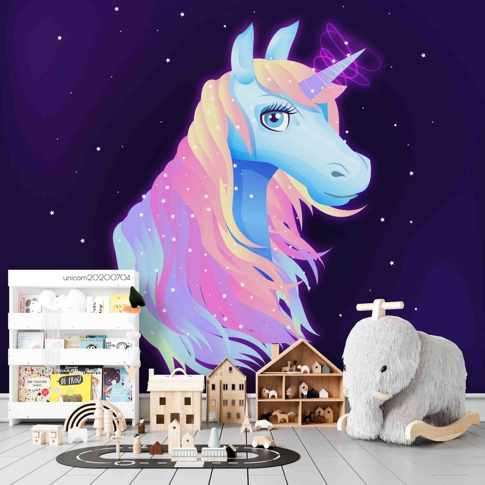 3D Unicorns Illustration Wall Murals Wallpaper Murals Wall Sticker 4