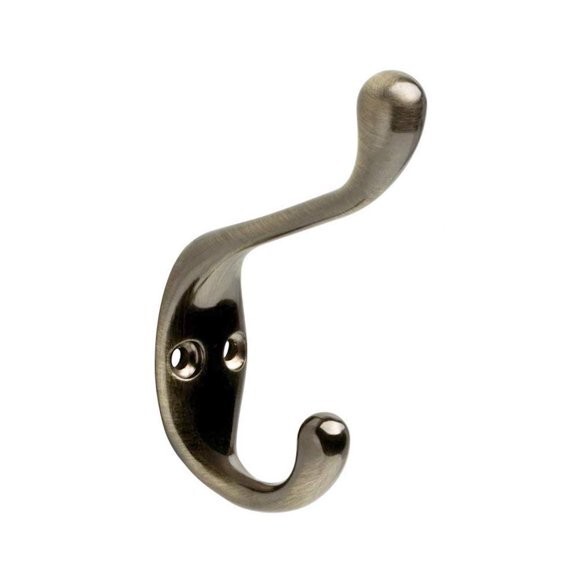 Stanley National N327-205 Satin Chrome Finish Heavy Duty Coat/Hat Garment Hooks