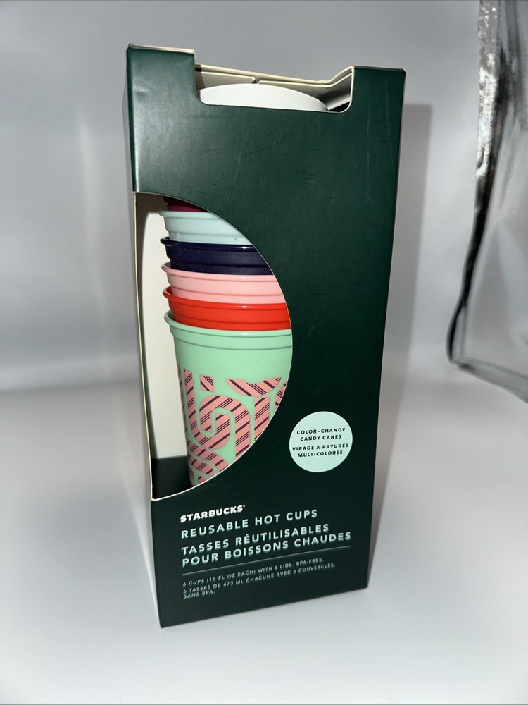 #27D Starbucks Holiday 2020 Color Changing Cups Reusable Candy Cane
