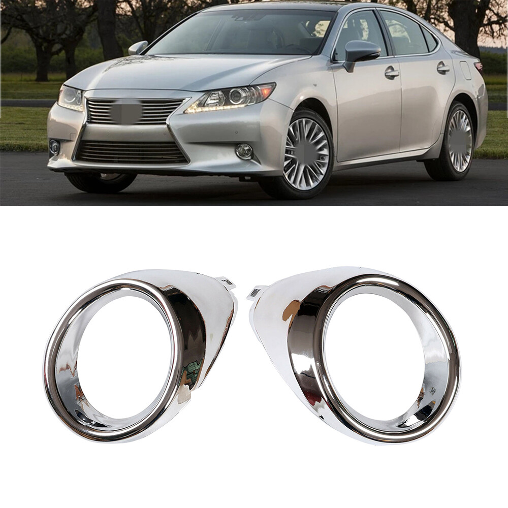 2Pcs Front Bumper Fog Light Bezel Cover Trim for Lexus ES300h ES350 Left + Right