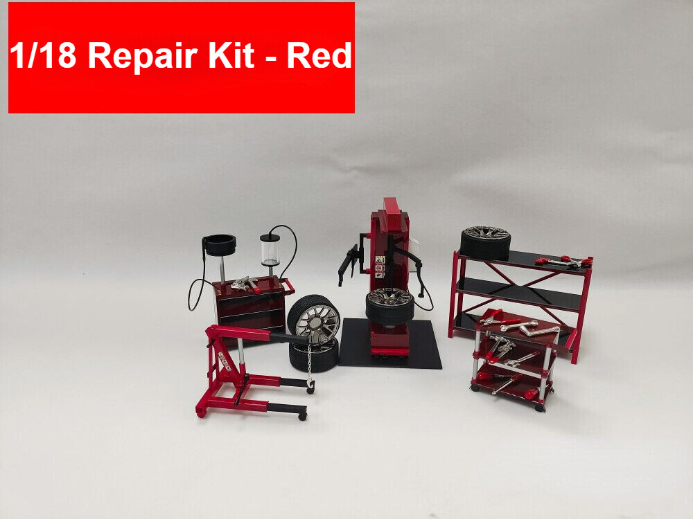 Diorama 1:18 Garage Props Model Workshop Repair Tools Scene Model Accessories