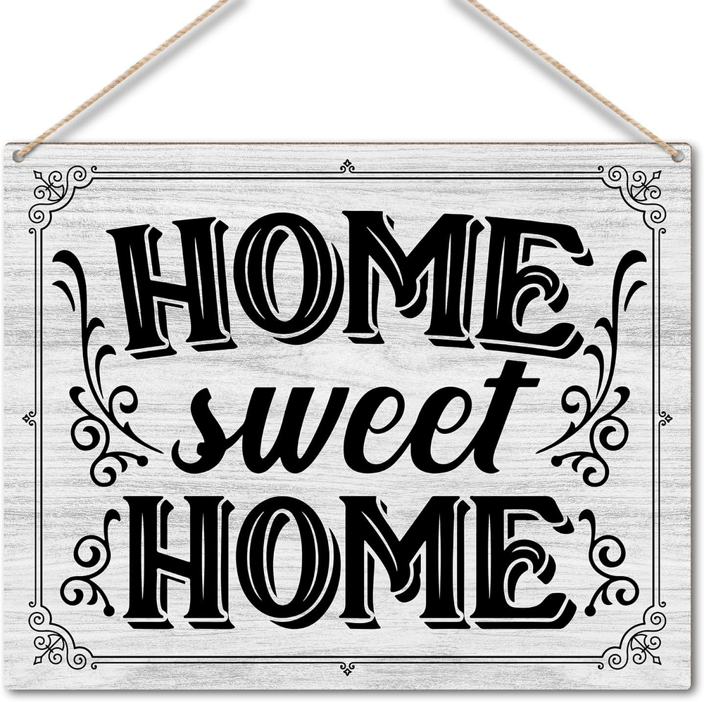 Home Sweet Home Wall Decor, Wooden Hanging Plaque Sign, Housewarming Gifts for C