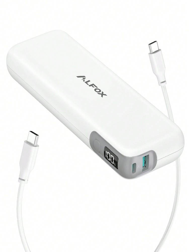 Alfox 30W 15000mAh Slim Power Bank with USB-C PD Fast Charging