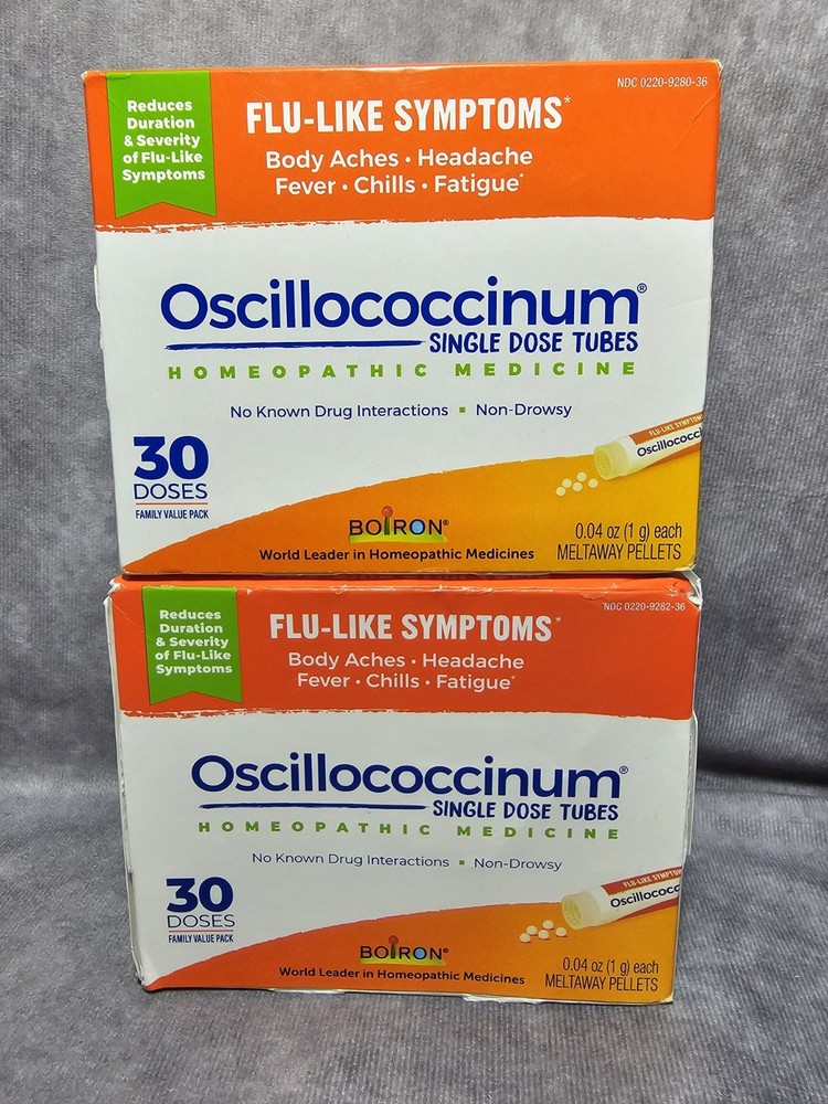 2X Boiron Oscillococcinum Homeopathic Medicine Flu 30 Doses New Exp 2028+
