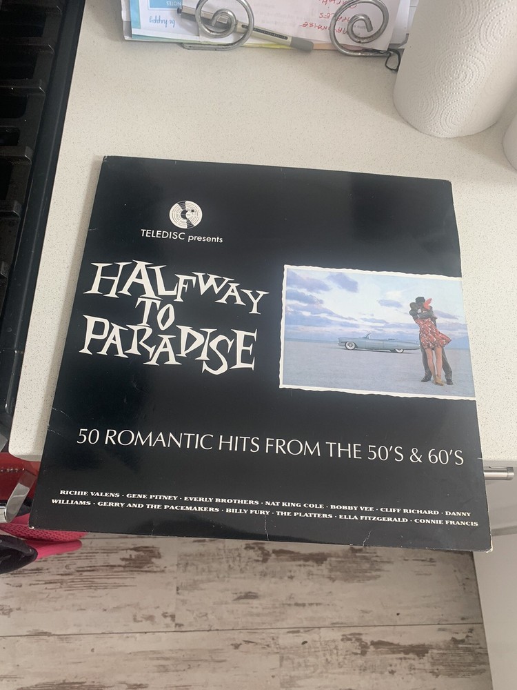 HALFWAY TO PARADISE: 50 ROMANTIC HITS FROM 50's &60's 4X Vinyl LPs Plays Perfect