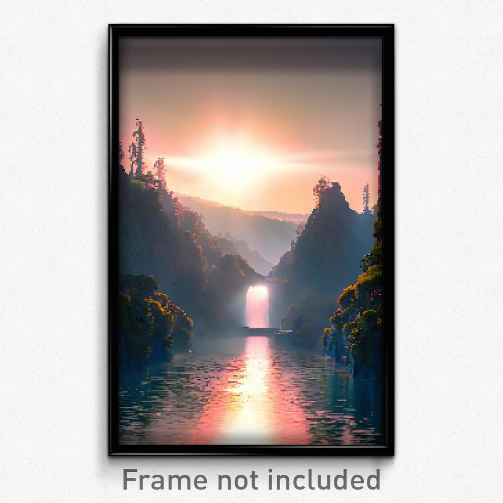 Psychedelic 8-Bit Pixel Art Poster - Pure Rill Trippy Video Game Print