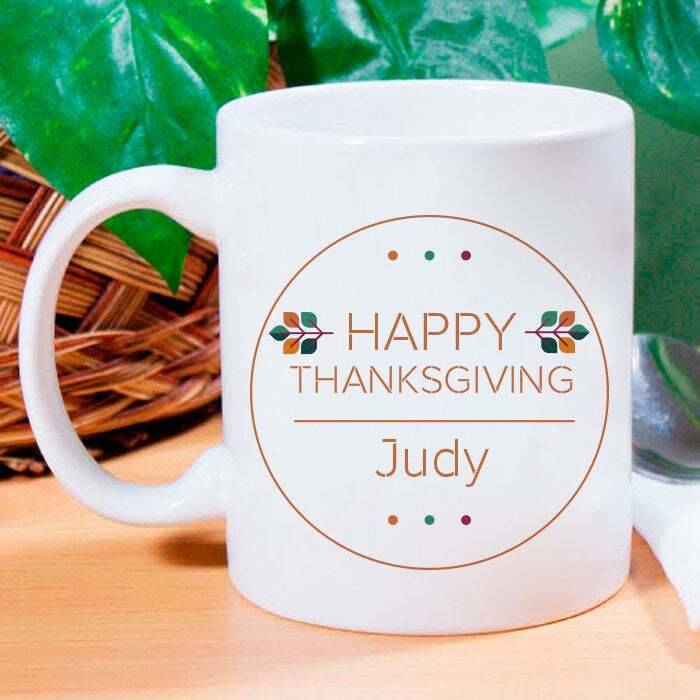 Thanksgiving Mug Engraved Personalized Gratitude Mug Name Coffee Mug