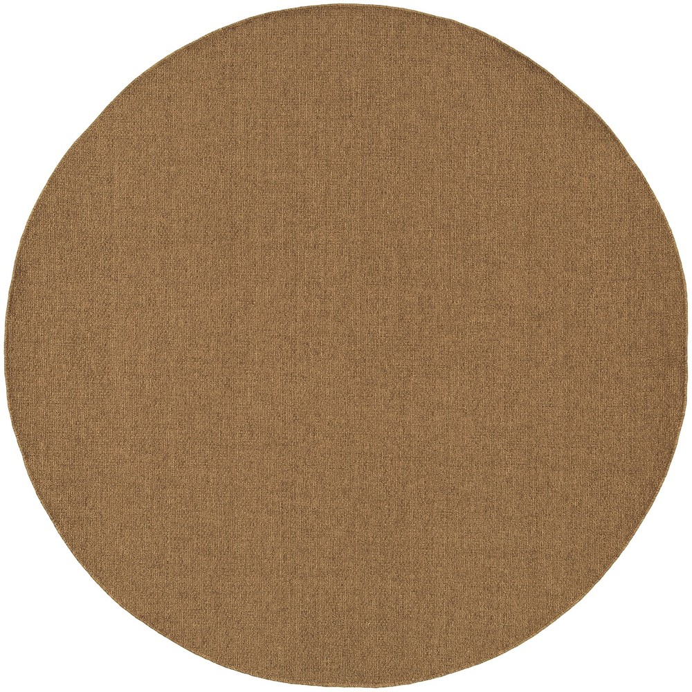 Style Haven Veranda 7'10 Round Woven Textured Light Brown Rug