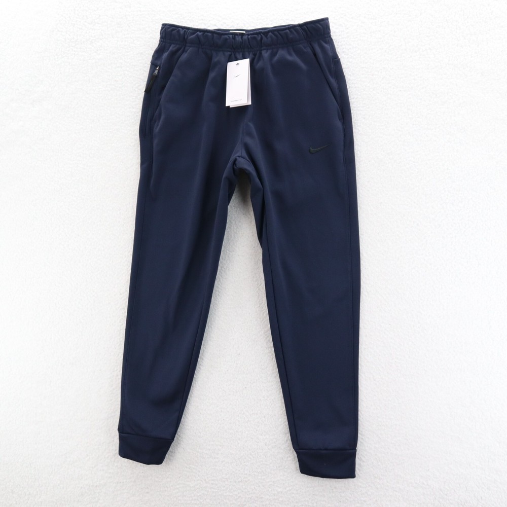 Nike Sweatpants Men's S Blue Therma-Fit Tapered Fitness Joggers Gym Comfort New