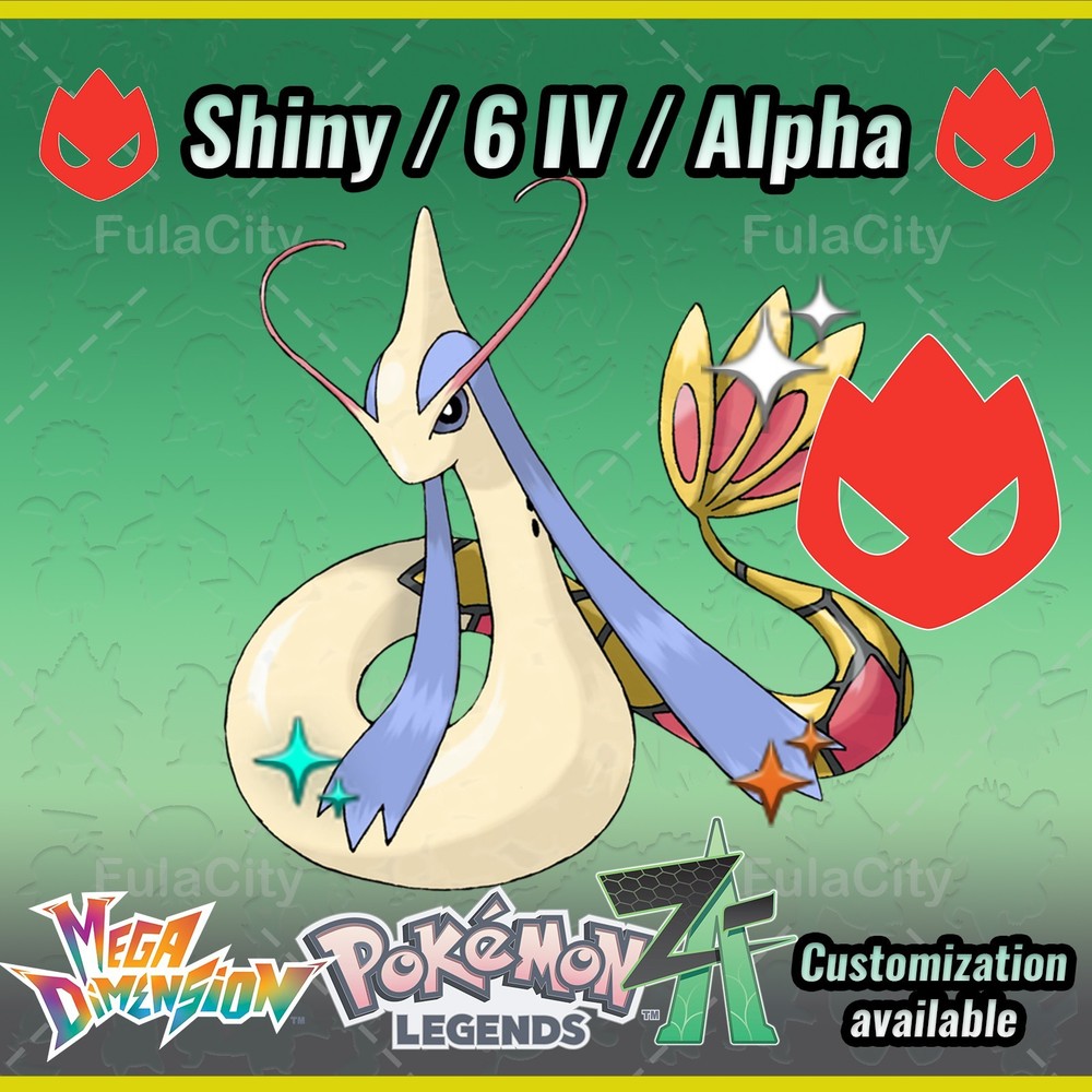 Milotic ❗❗❗ Alpha Shiny ❗❗❗ Pokemon Legends ZA  ⚫ 6 IV 🟢 @ Any item
