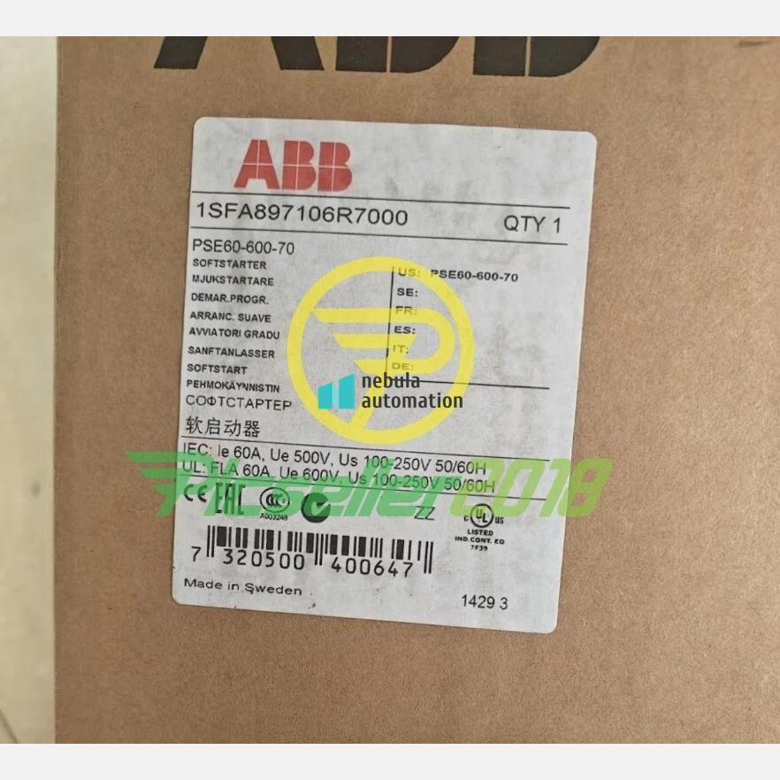 PSE60-600-70 30KW 1PCS ABB New Brand Soft Starter Fast delivery One year warran