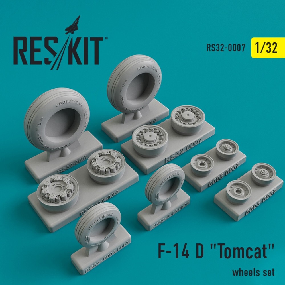 1:32 ResKit RS32-0007 F-14D Tomcat Wheels Set for Plastic Model Kits