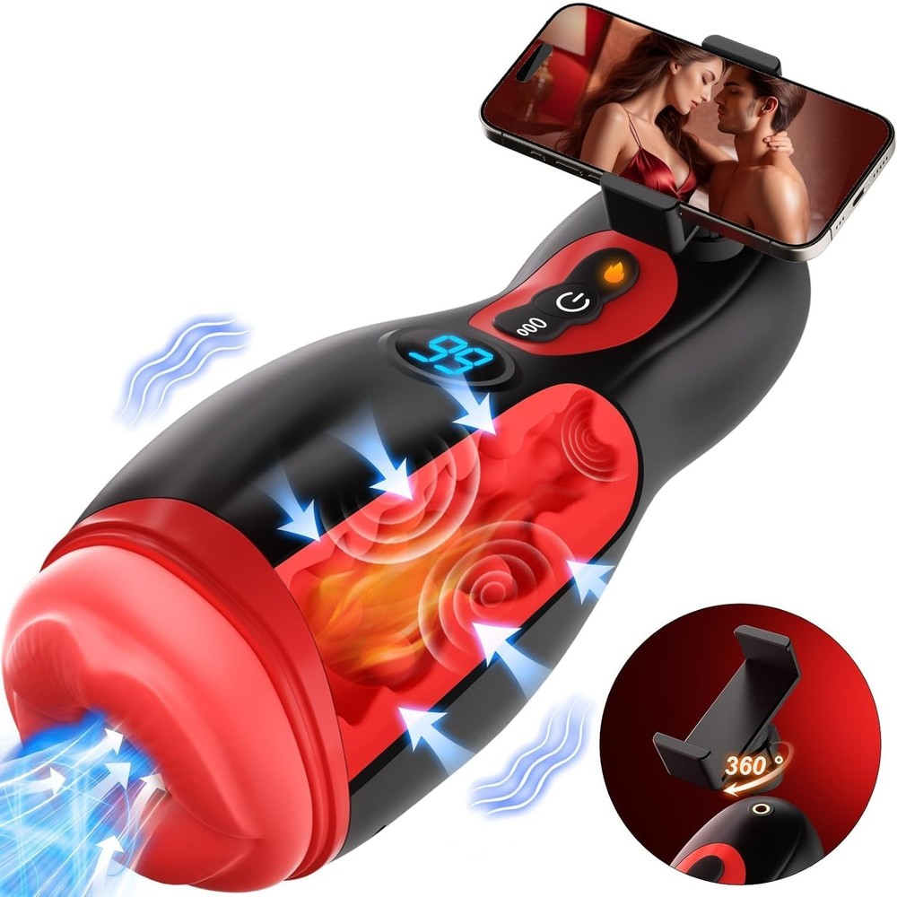 Male Masturbator Mens Sex Toys Phone Holder Penis Pump Male Sex Toy APP Control