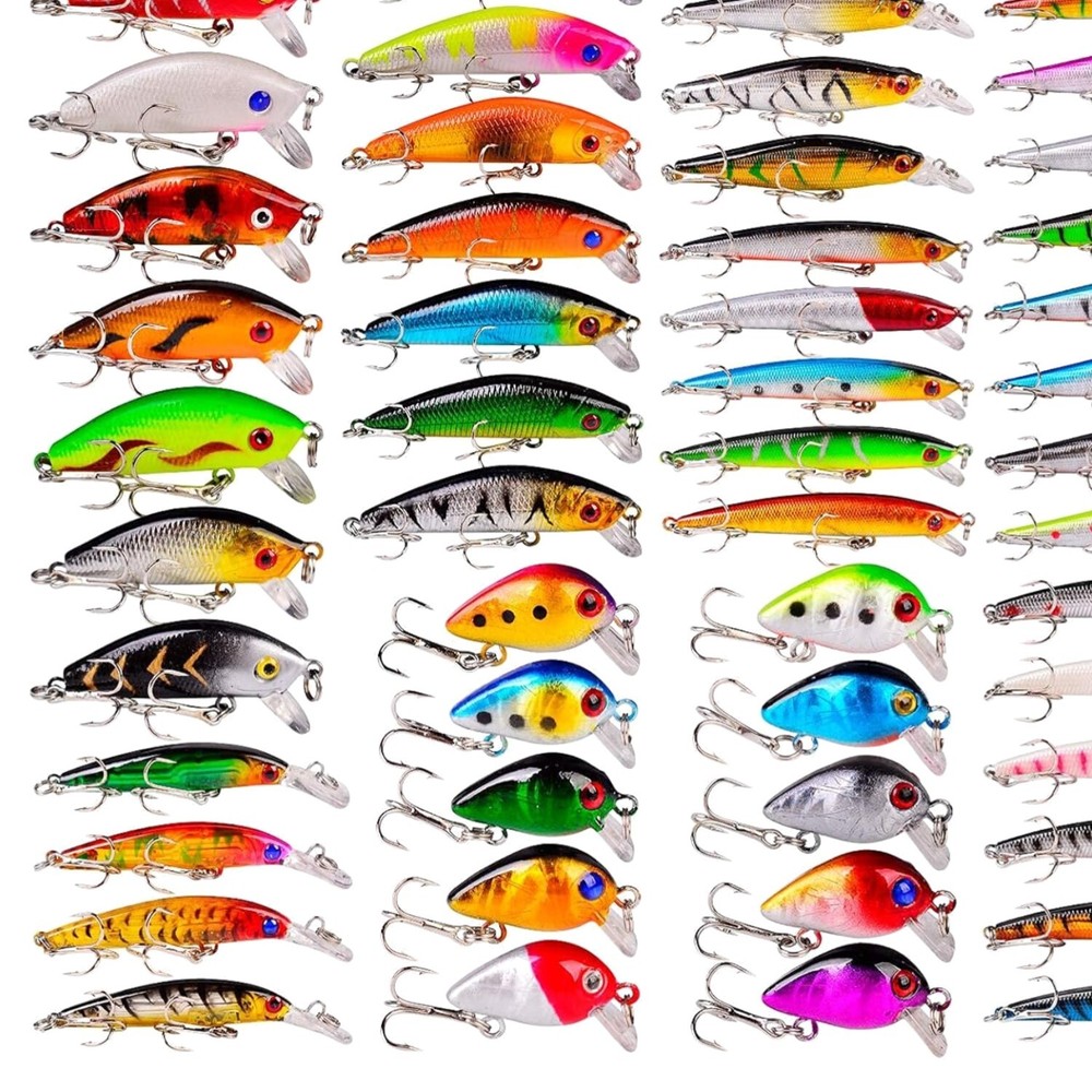 56-Piece Fishing Lure Kit for Freshwater & Saltwater Angling Success