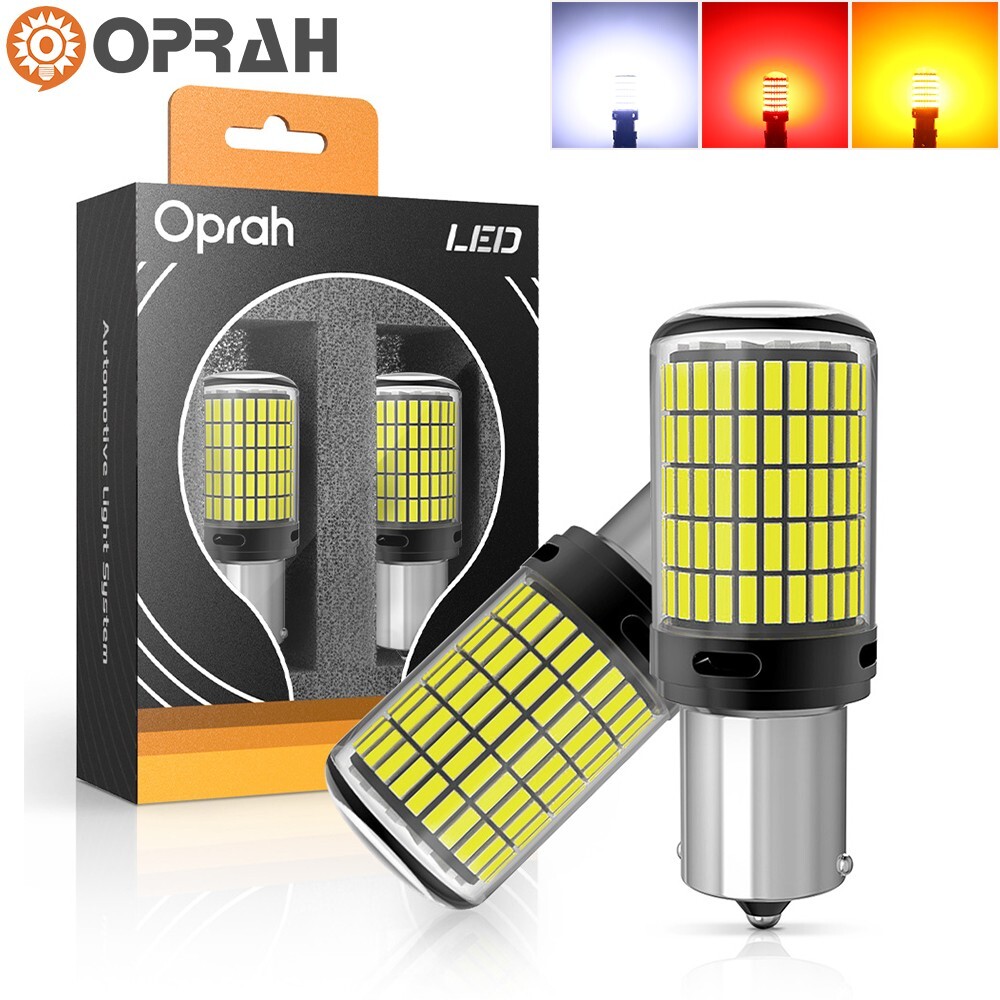 2x 1156 LED Brake Light Bulbs Xenon White Red Yellow 22W Car Stop Tail Lamp Kit
