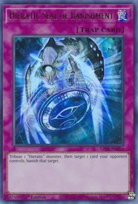Hieratic Seal of Banishment GFTP-EN056 Ultra Rare 1st Ed Lightly Played