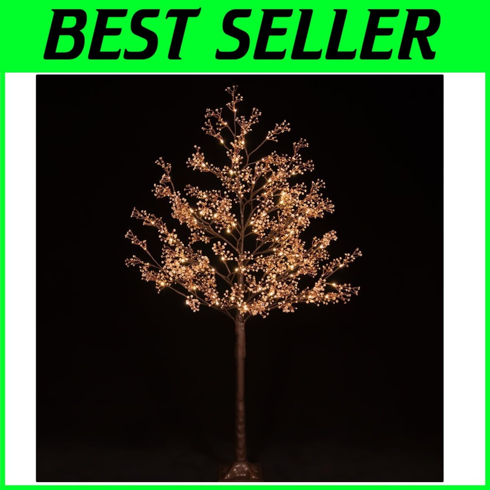 128 LED Lights 5ft Baby's Breath Tree - Dimmable, Waterproof