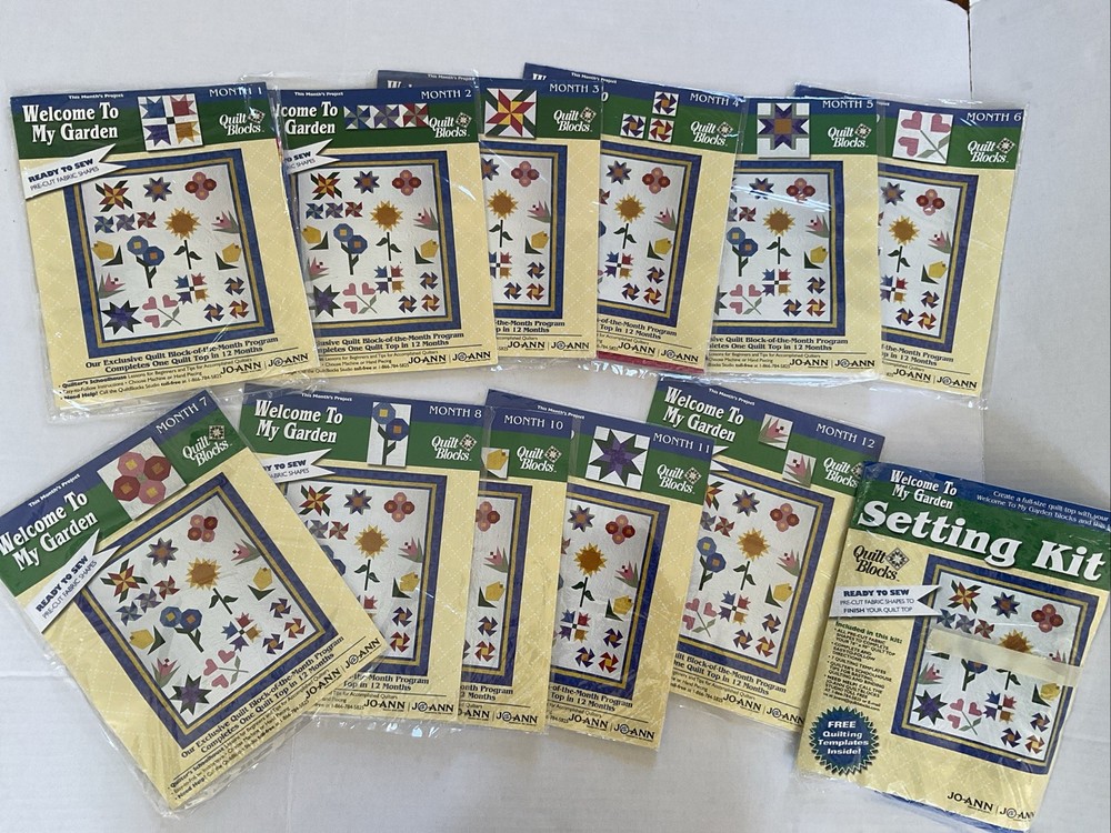 Welcome To My Garden Joann Quilt Blocks Of The Month Missing Month 9-some Open